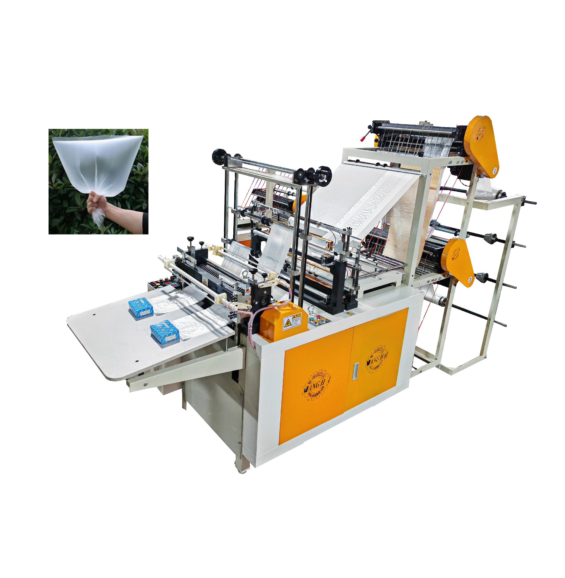 Double Layer Four Channels Cold Cutting Bag Making Machine